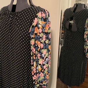 Maeve polka dot dress with cut-out in upper back. Excellent condition- like new!